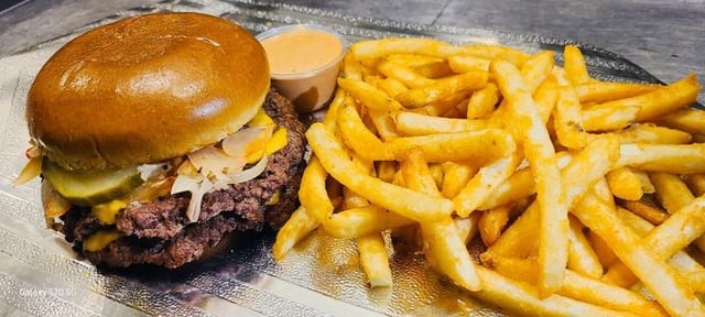 Smash Burger with Fries